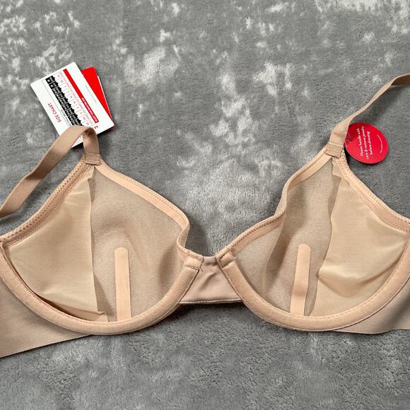Spanx Fit To You Bra Womens Medium A-C Beige Sheerflex New - Picture 3 of 14